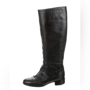 Fendi Leather Riding Boots